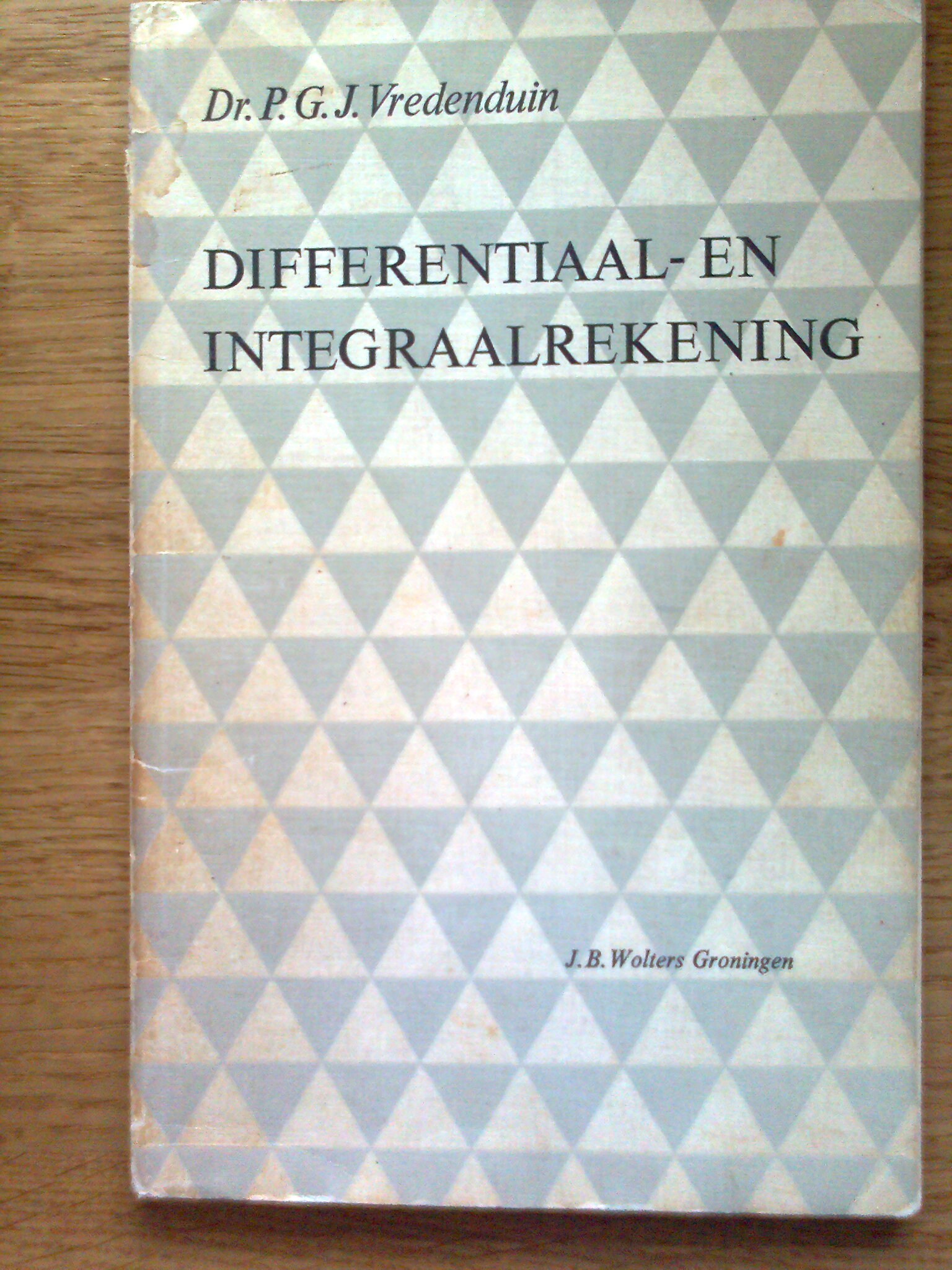 Differentiaal- en integraalrekening voor v.h. en m.o.