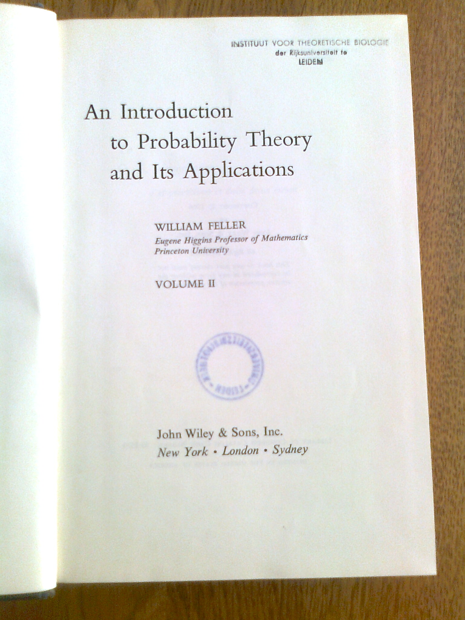 An Introduction to Probability Theory and Its Applications II