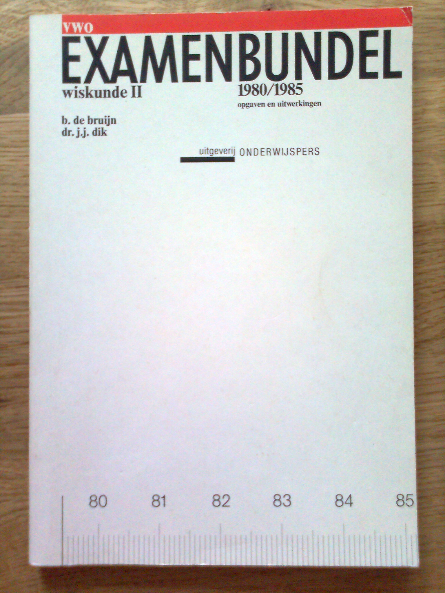 VWO Examenbundel wiskunde II 1980/1985