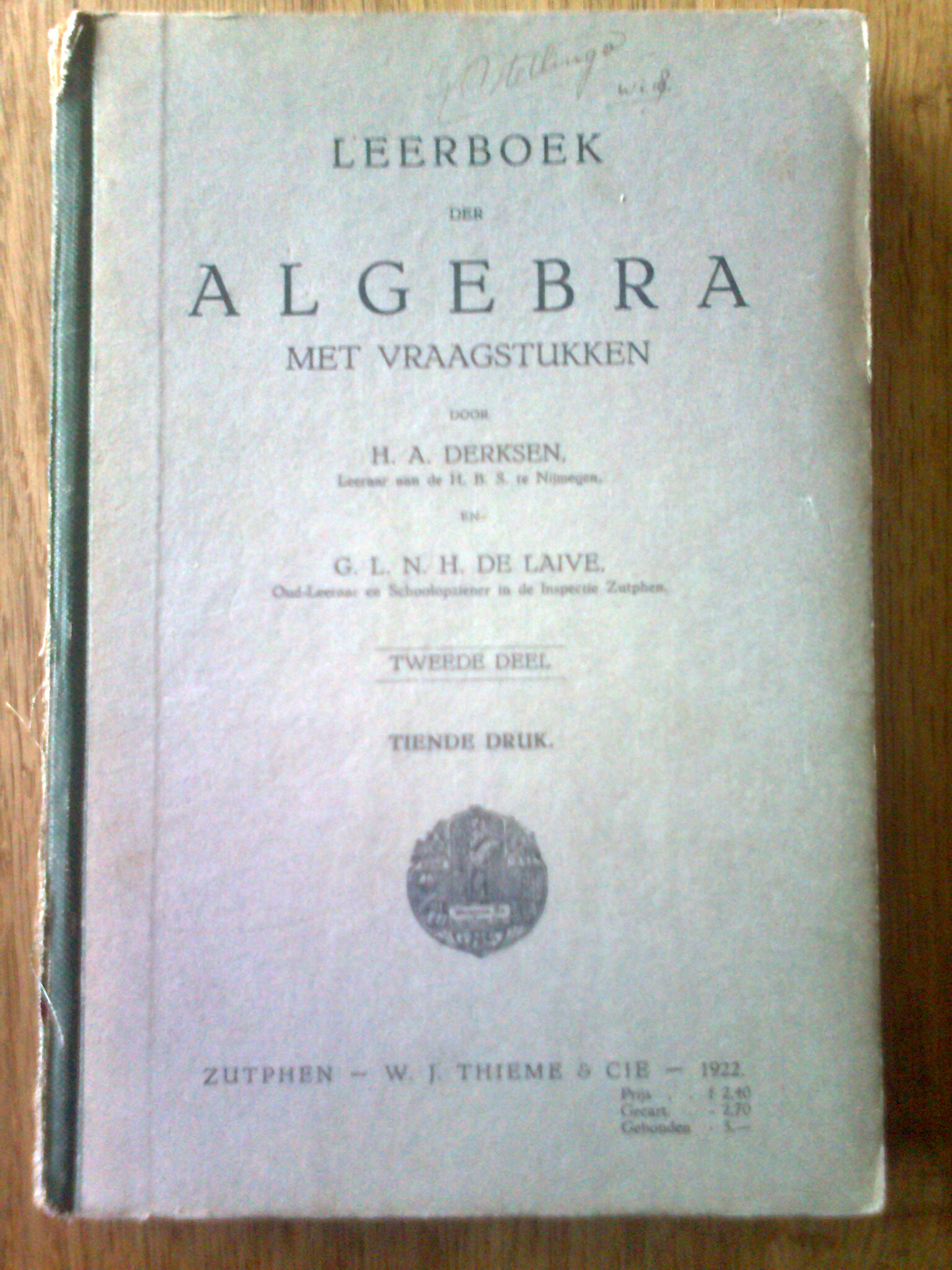 Leerboek der Algebra II