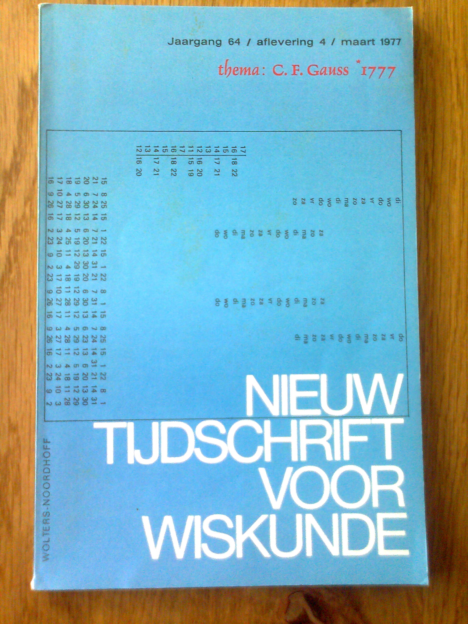 Themanummer 'C.F. Gauss *1777'