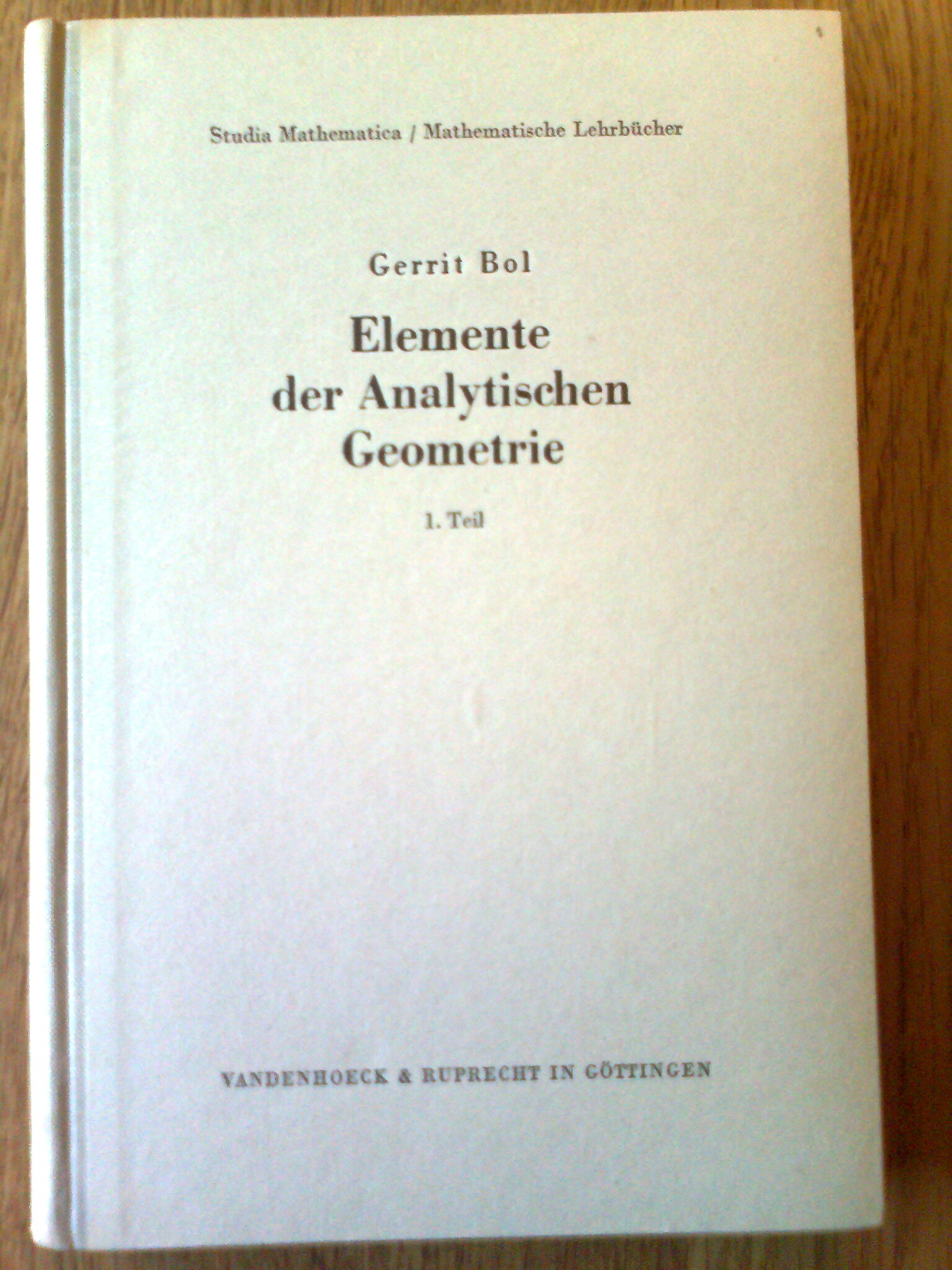 Elemente der Analytischen Geometrie 2. Teil