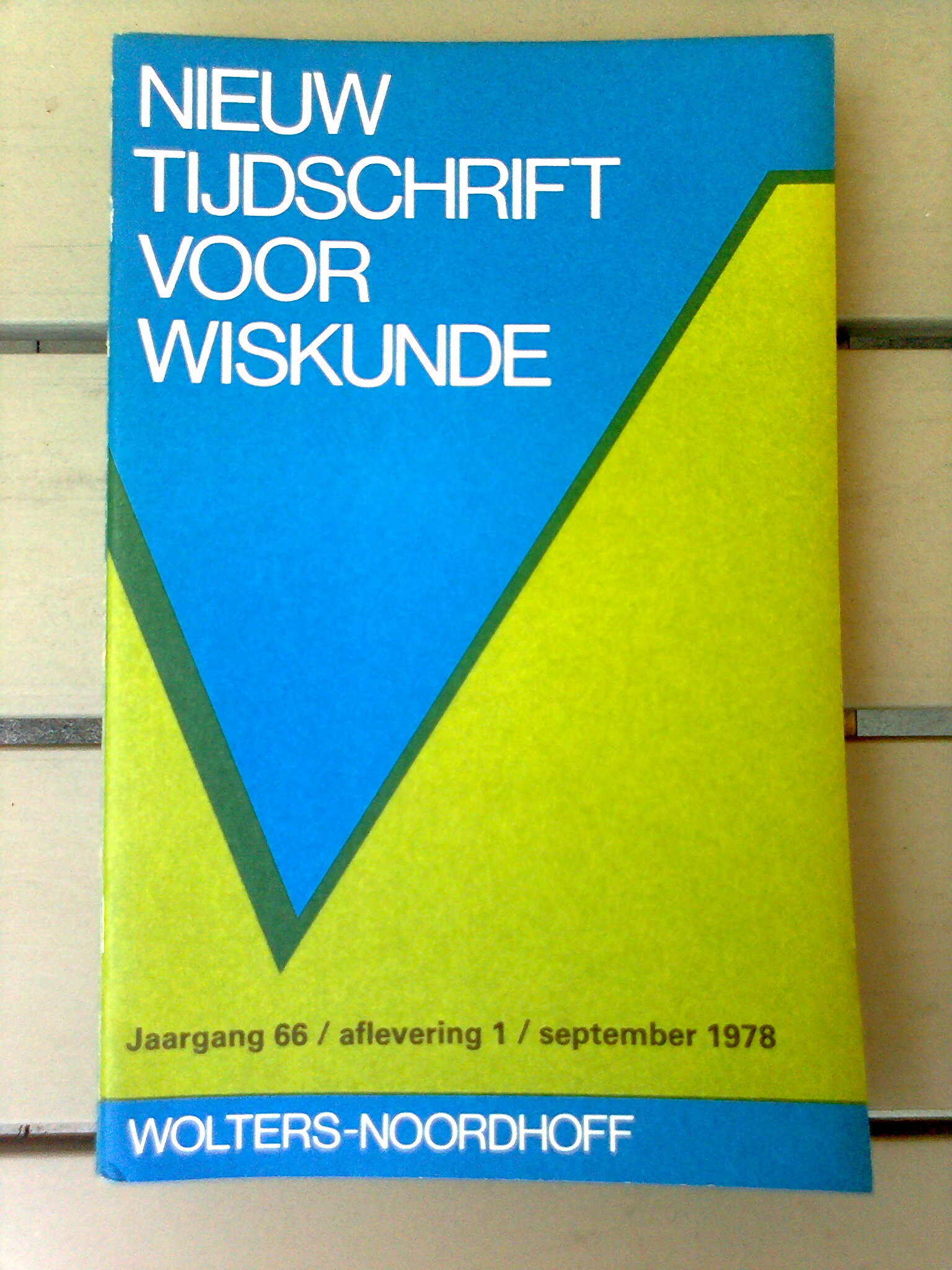 Nieuw Tijdschrift voor Wiskunde 66e jaargang 1978/1979