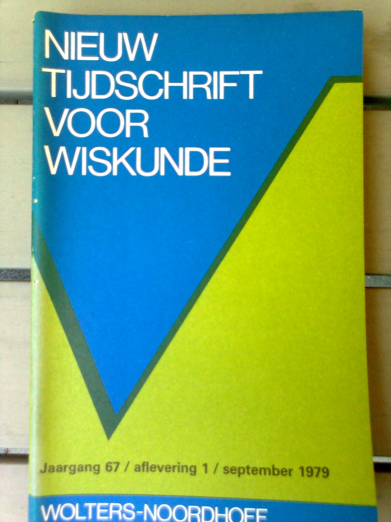 Nieuw Tijdschrift voor Wiskunde 67e jaargang 1979/1980