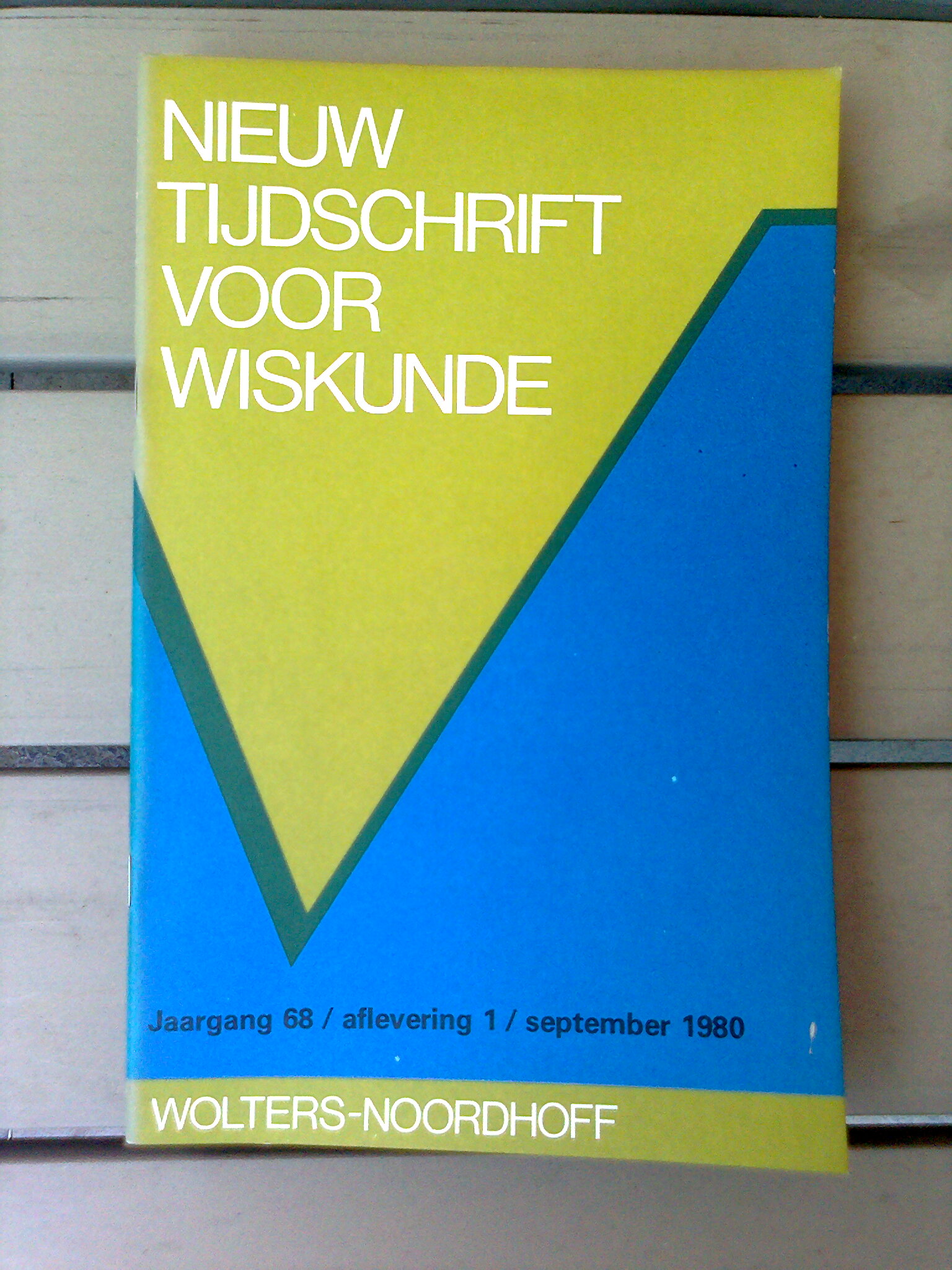 Nieuw Tijdschrift voor Wiskunde 68e jaargang 1980/1981