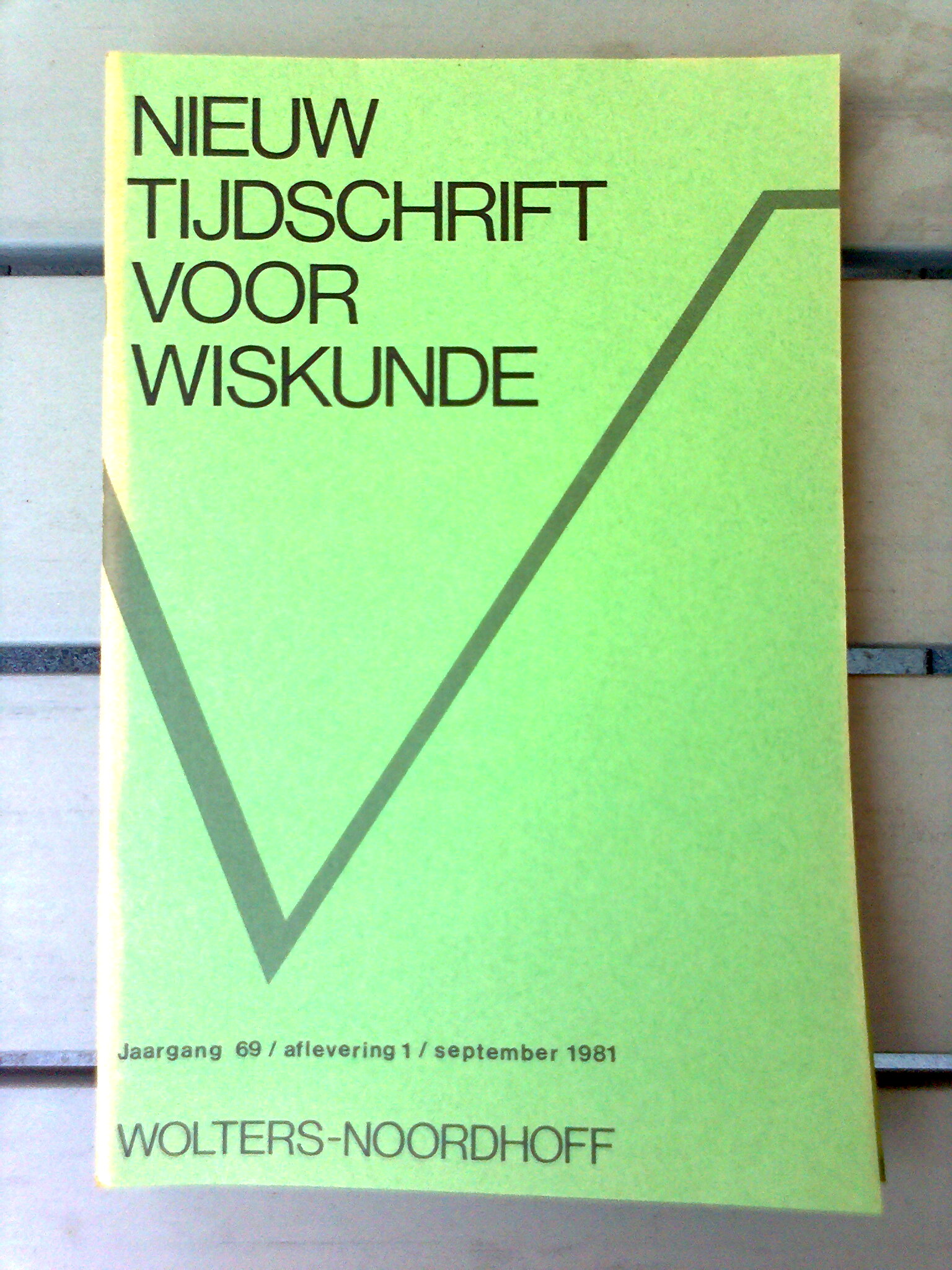 Nieuw Tijdschrift voor Wiskunde 69e jaargang 1981/1982