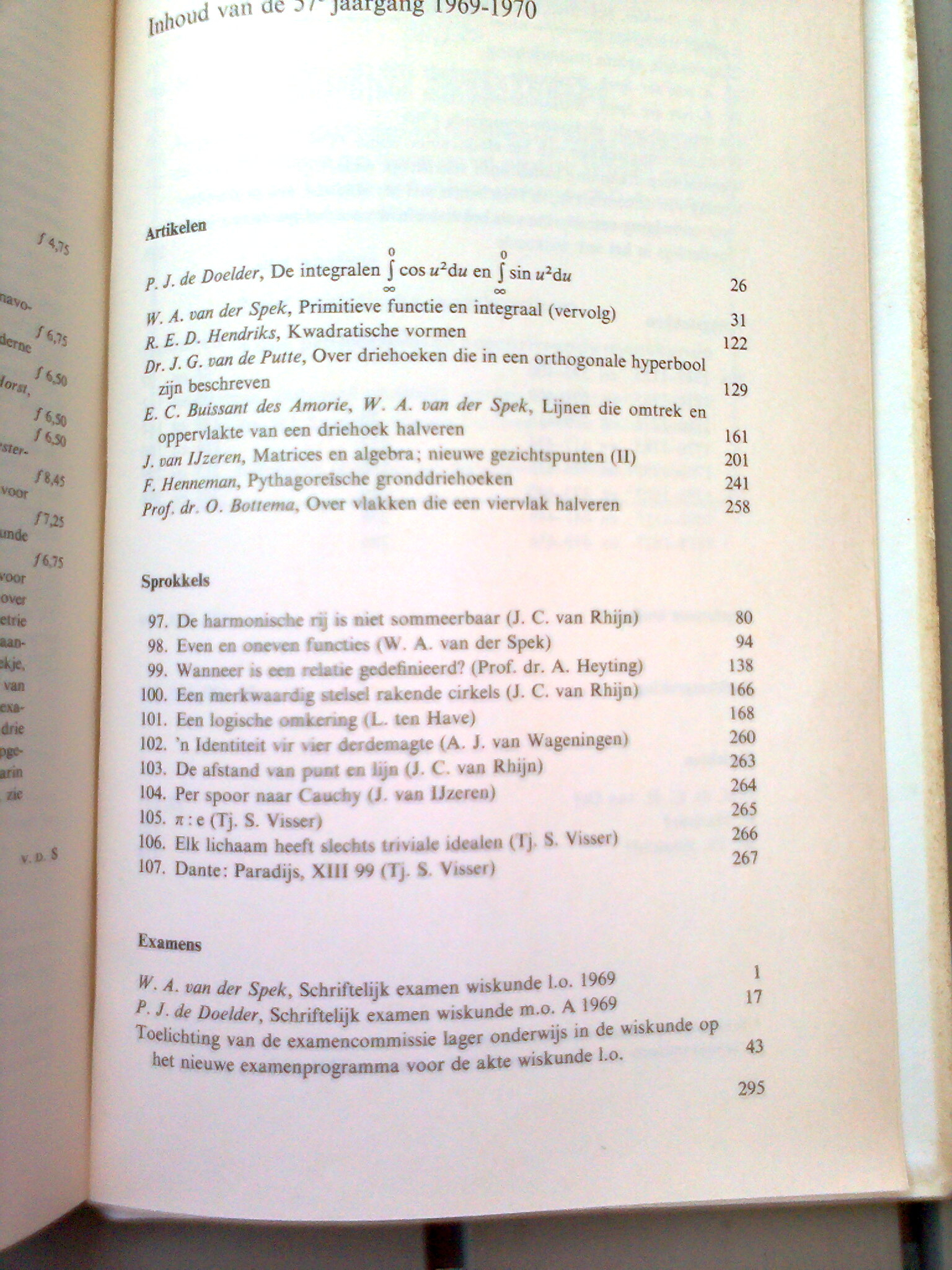 Nieuw Tijdschrift voor Wiskunde 57e jaargang 1969/1970