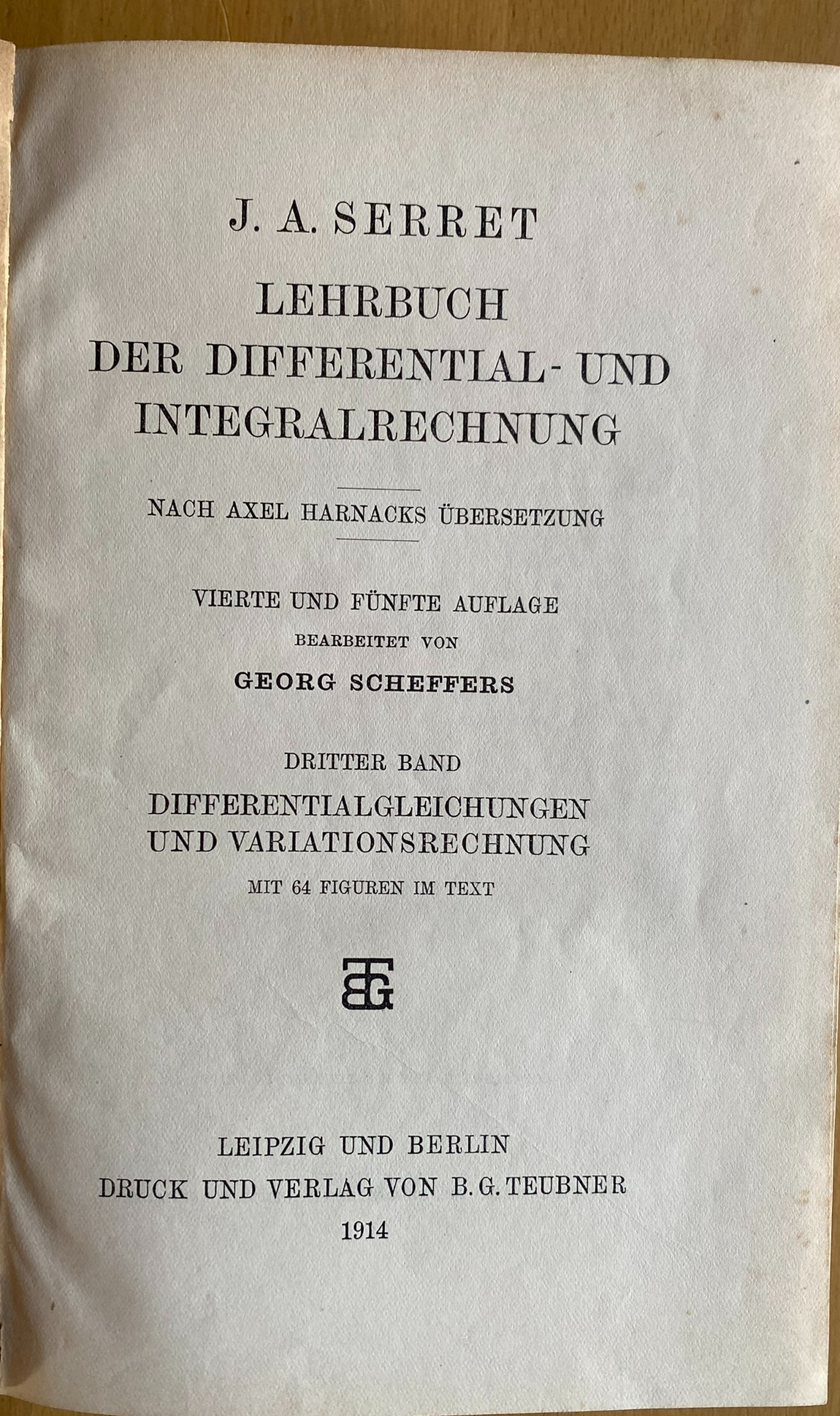 Lehrbuch Der Differential- Und Integralrechnung