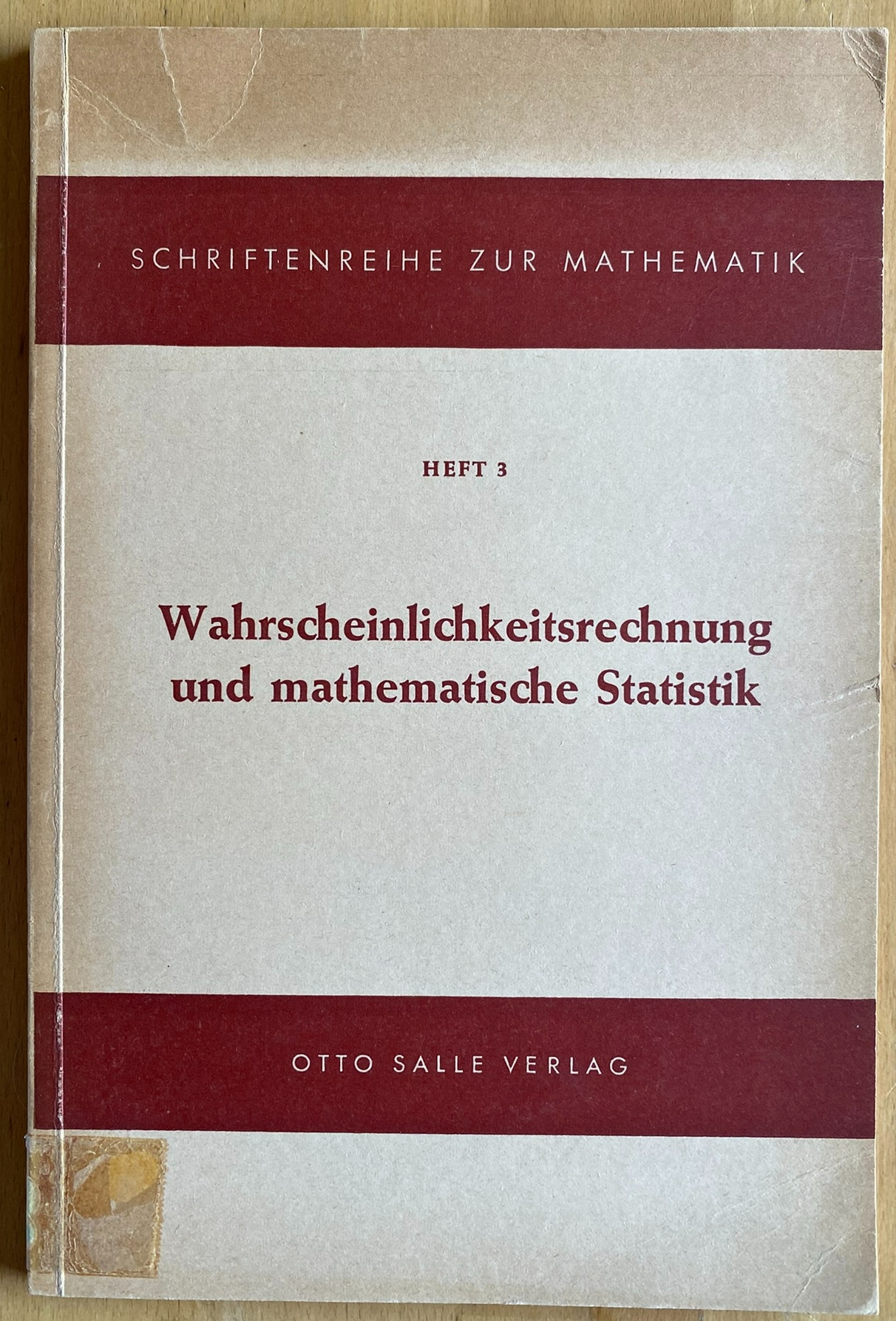 Wahrscheinlichkeitsrechnung Und Mathematische Statistik