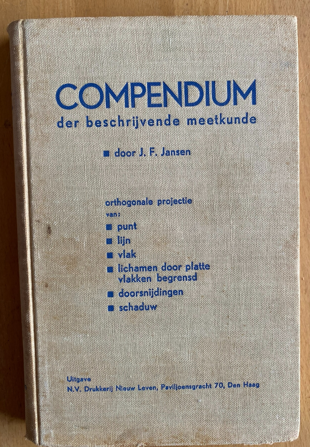 Compendium Der Beschrijvende Meetkunde