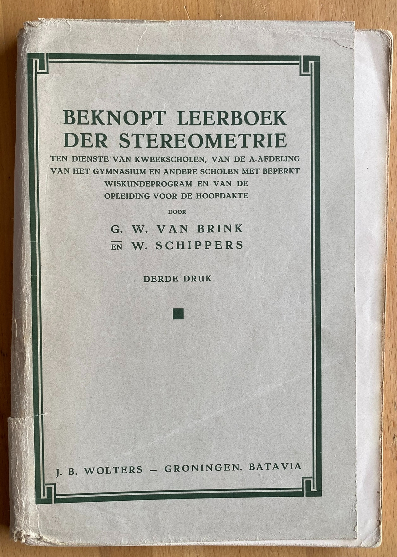 Beknopt leerboek der stereometrie
