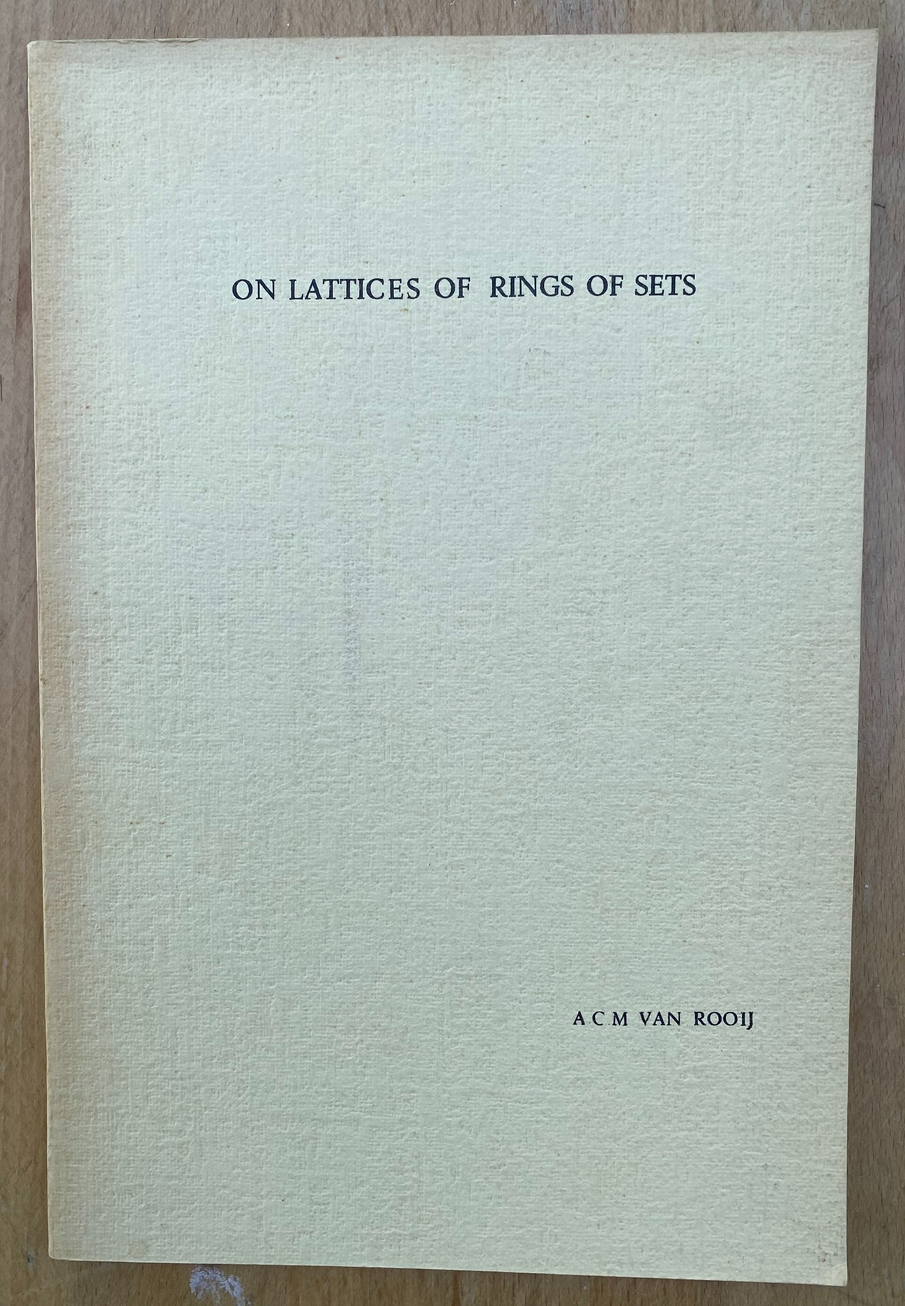 On Lattices Of Rings Of Sets