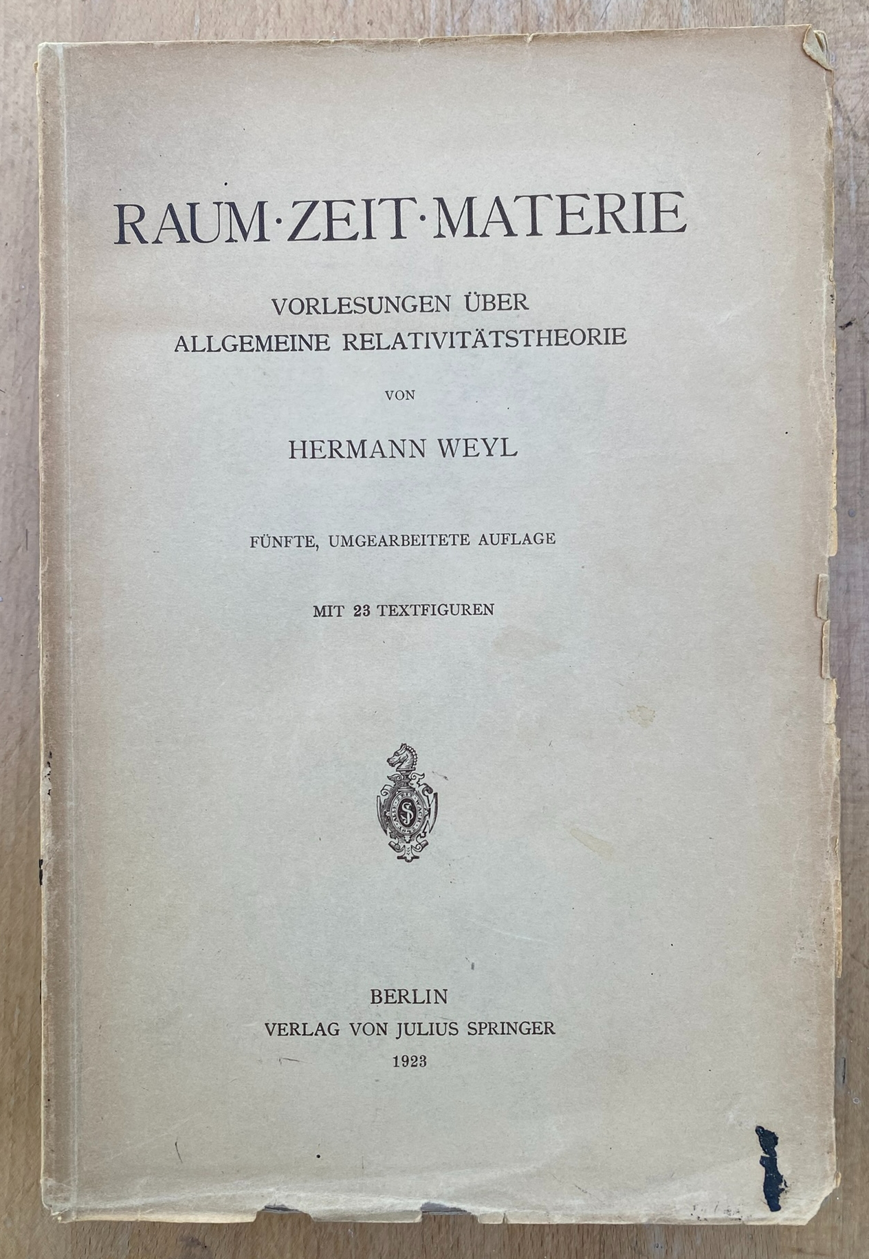 Raum Zeit Materie