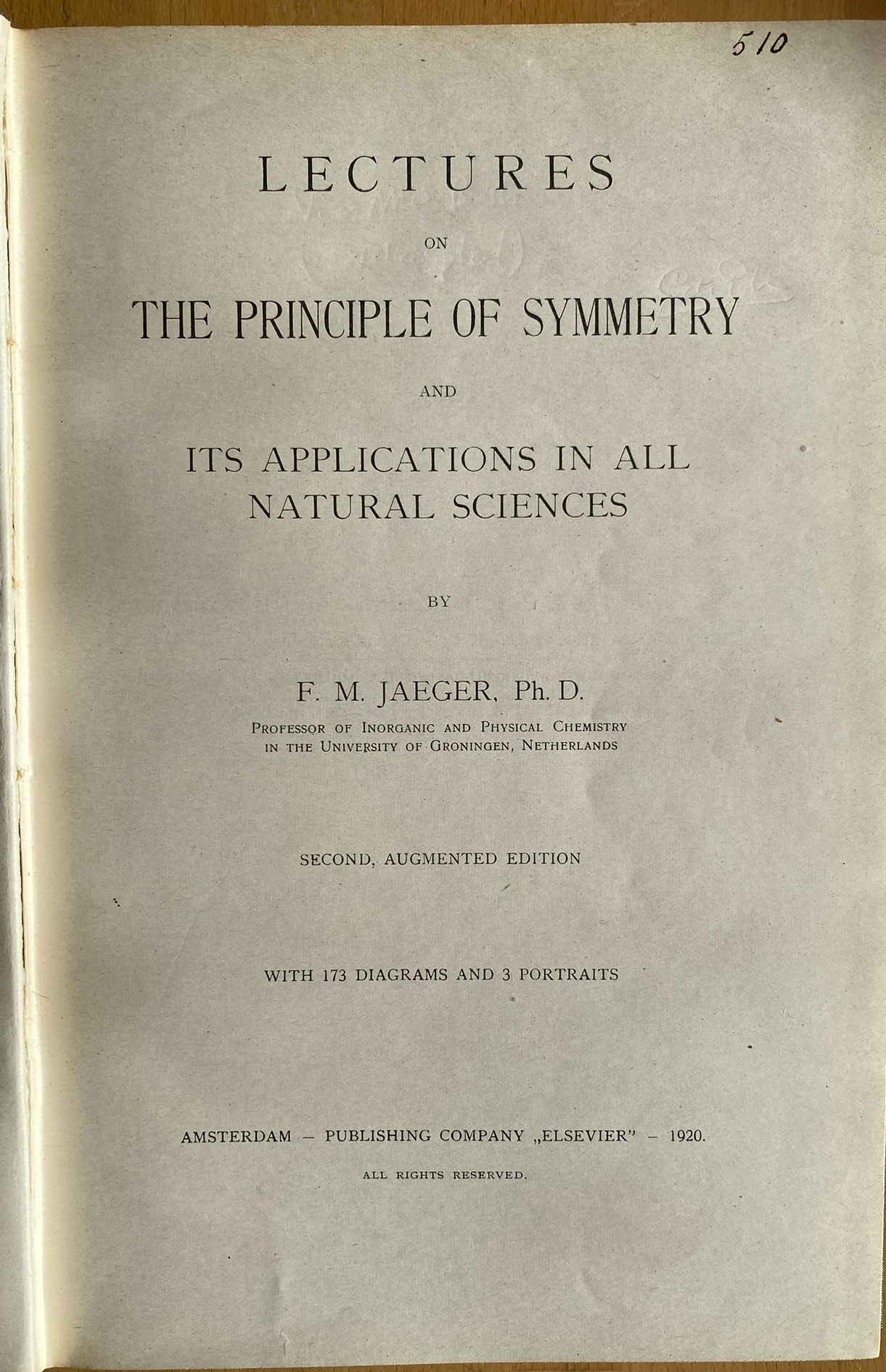 Lectures On The Principle Of Symmetry And Its Applications In All Natural Sciences