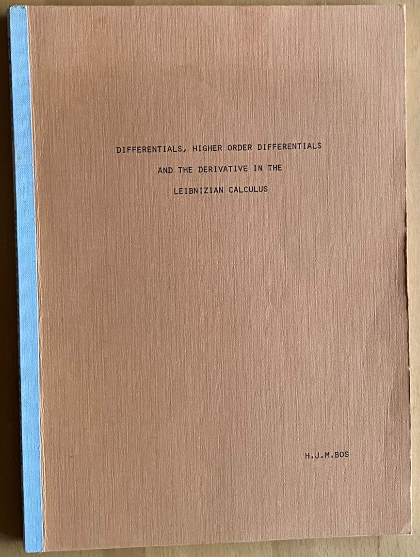 Differentials Higher Order Differentials And The Derivative In The Leibnizian Calculus