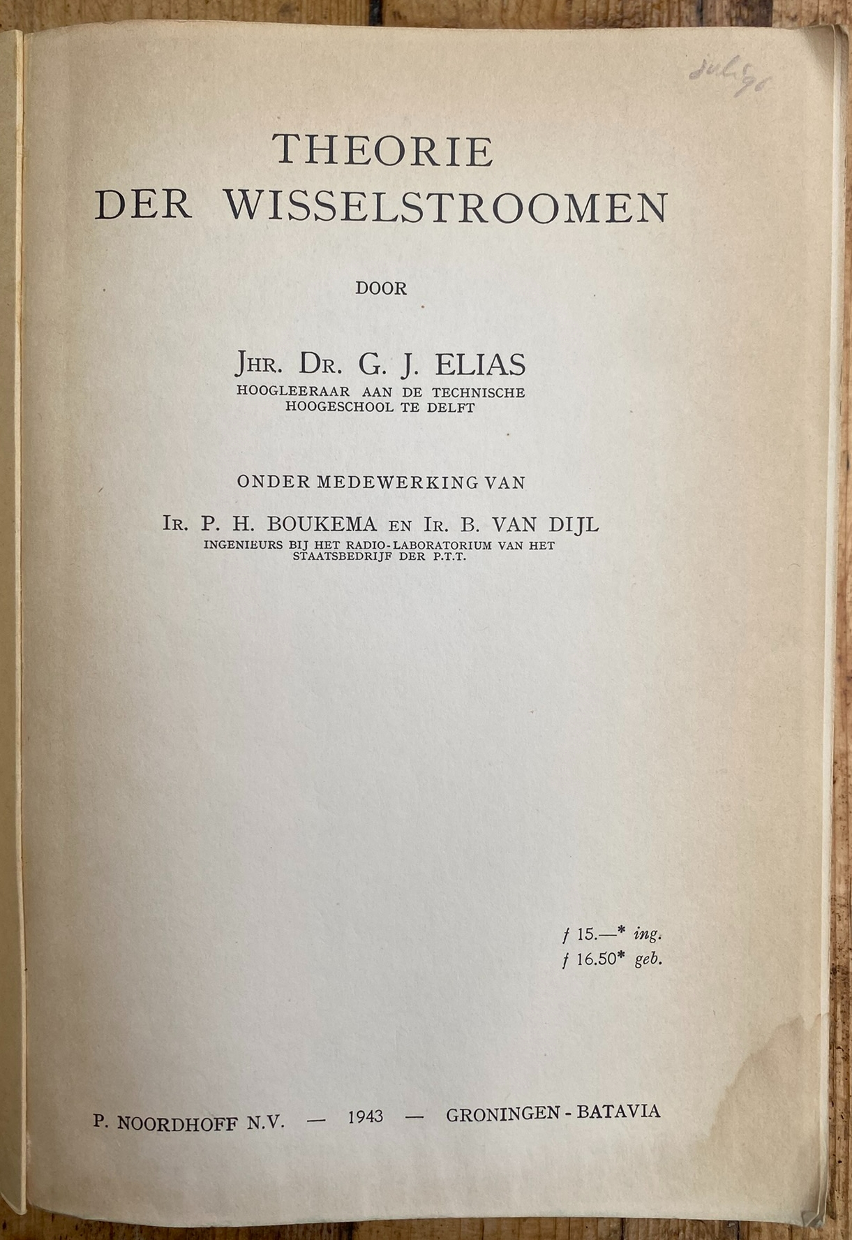 Theorie der Wisselstromen