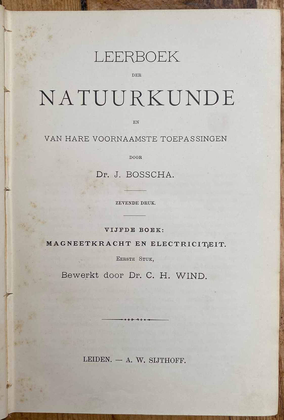 Natuurkunde (vijfde boek Magneetkracht en Elektriciteit)