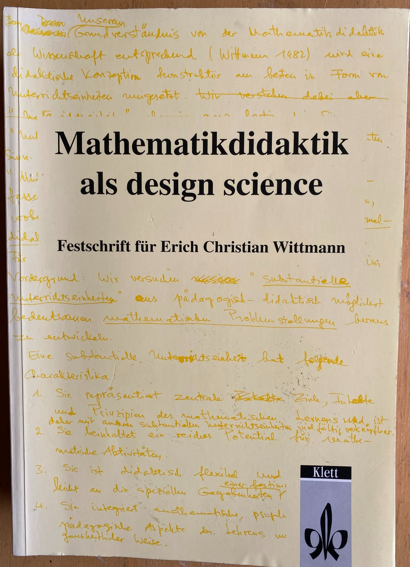 Mathematikdidaktik als design science - Festschrift fur Erich Christian Wittmann