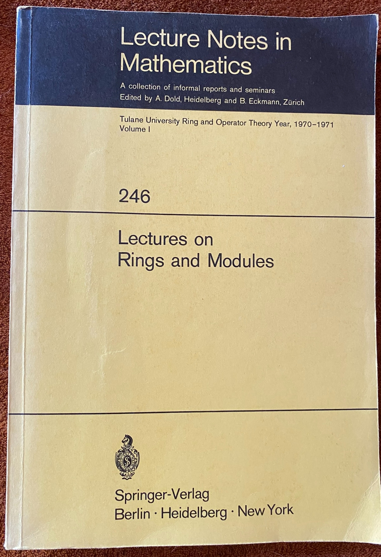 Lectures on Rings and Modules