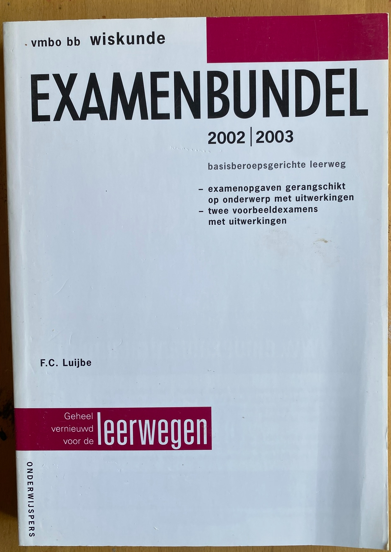 Examenbundel vmbo b wiskunde 2002/2003