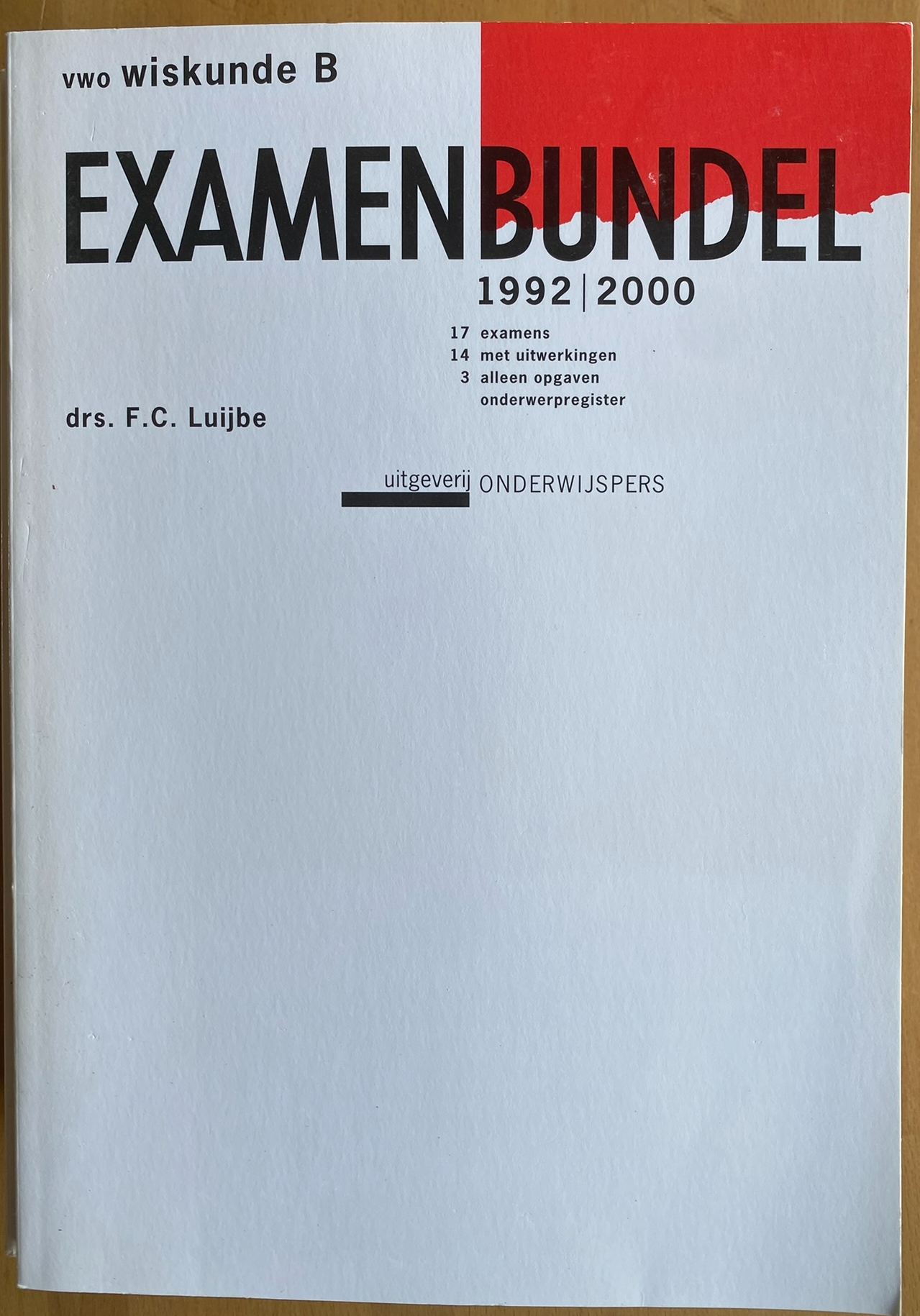 Examenbundel vwo wiskunde B 1999/2000