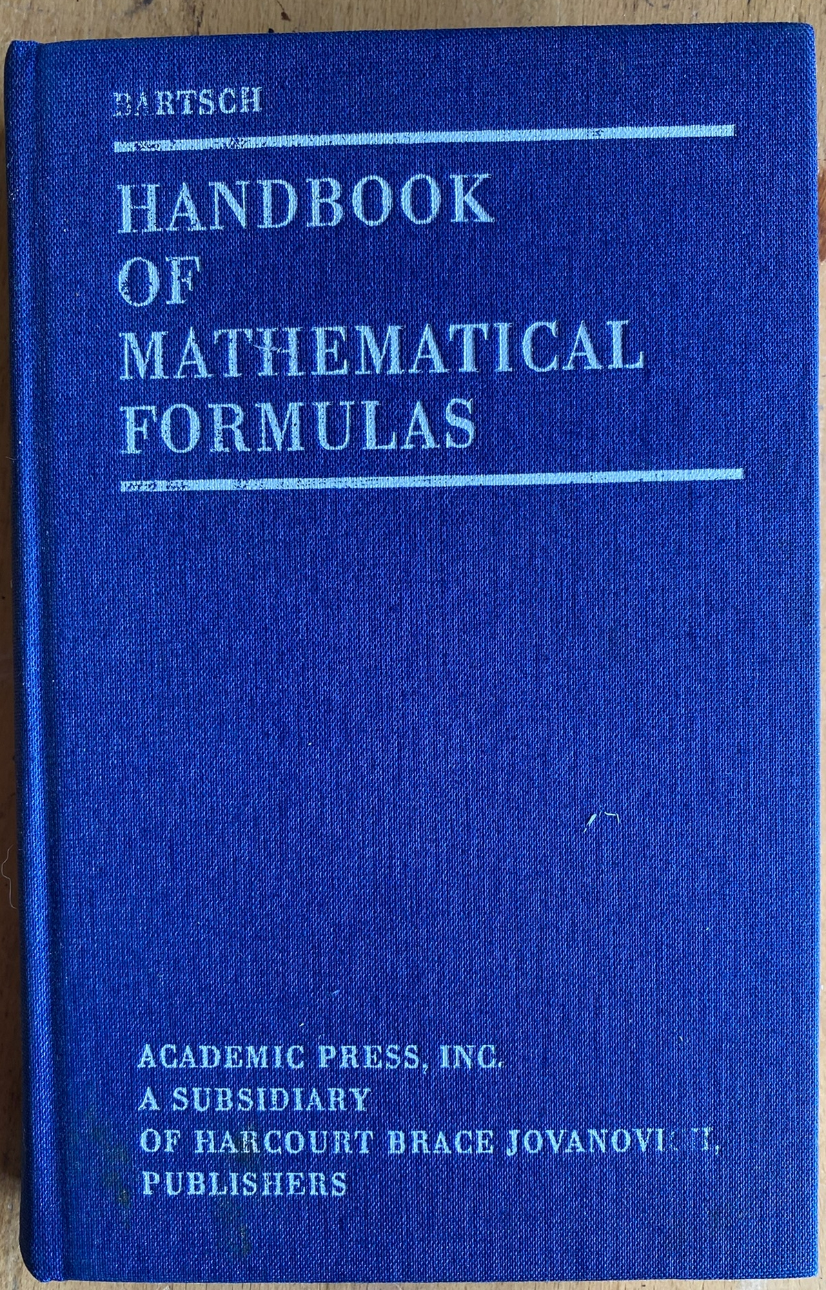 Handbook Of Mathematical Formulas