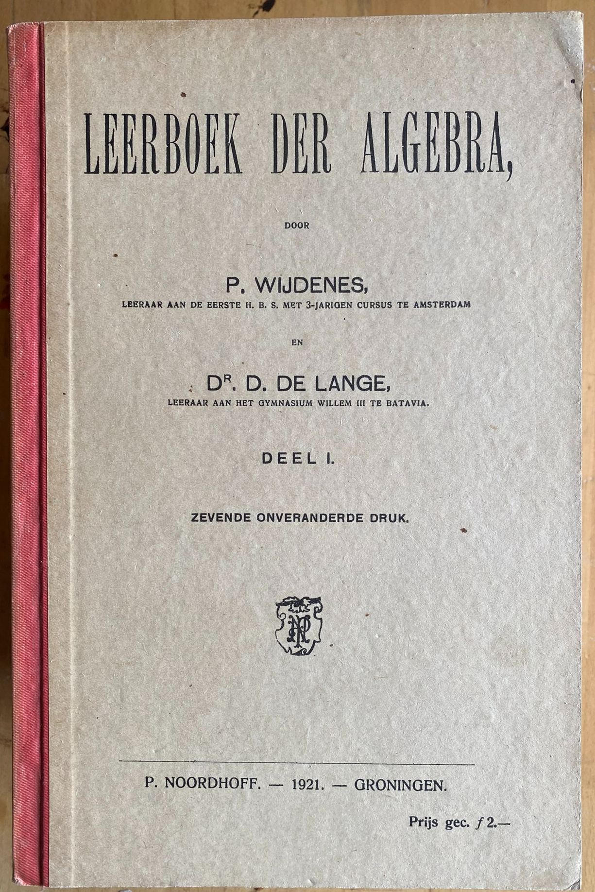 Leerboek der algebra I