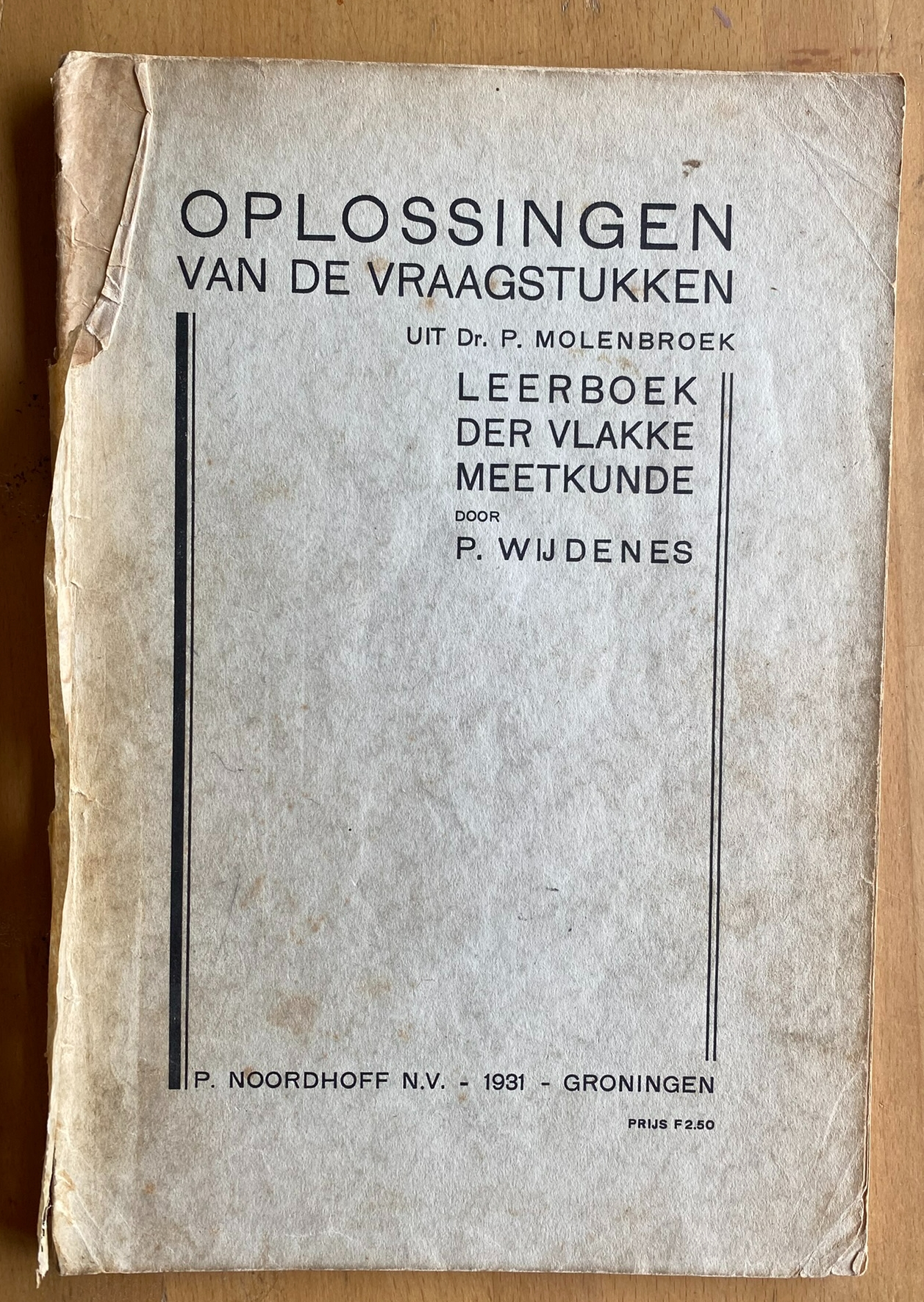 Oplossingen Van De Vraagstukken Uit Dr P. Molenbroek Leerboek Der Vlakke Meetkunde