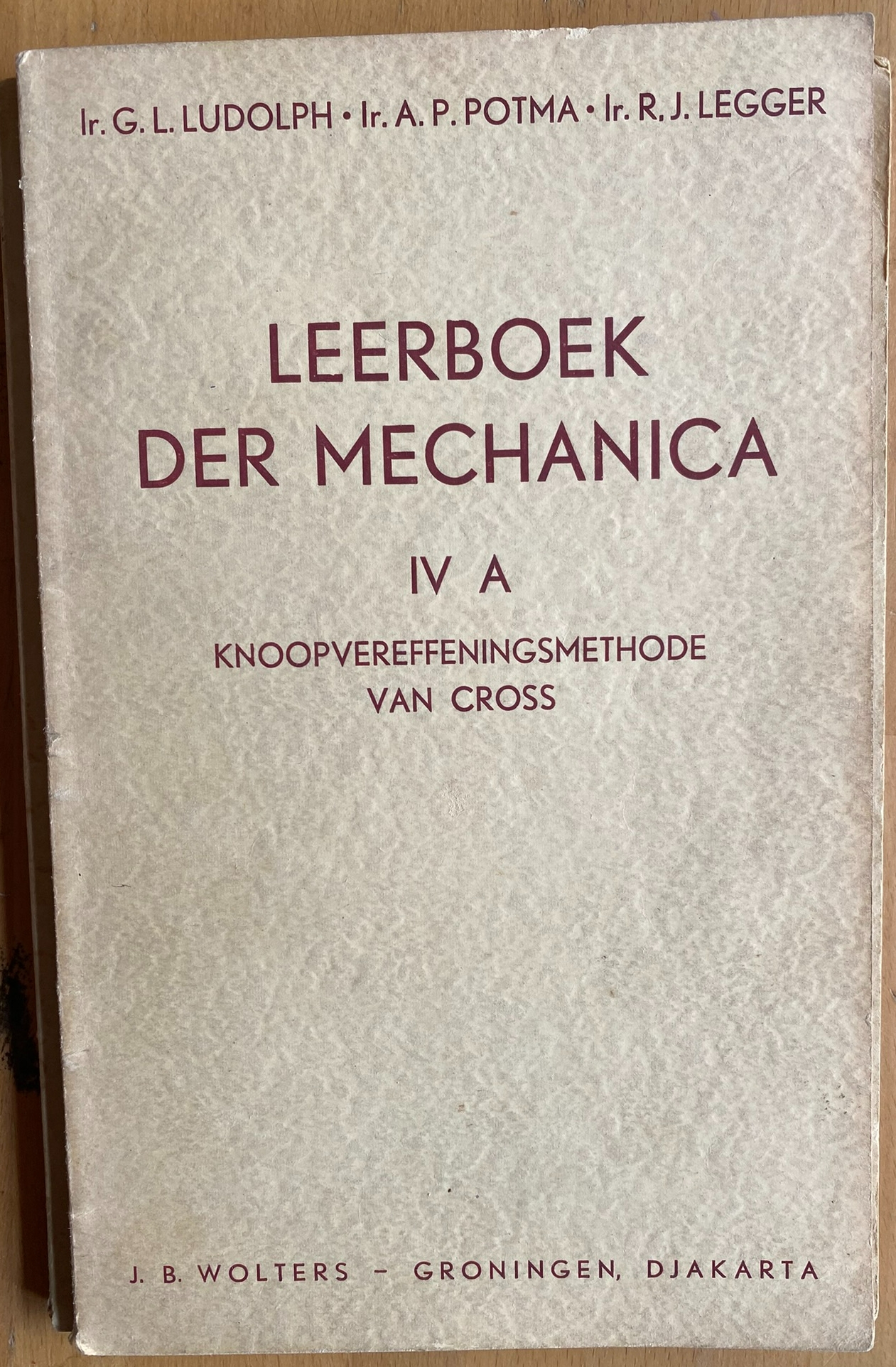 Leerboek der Mechanica deel Iva