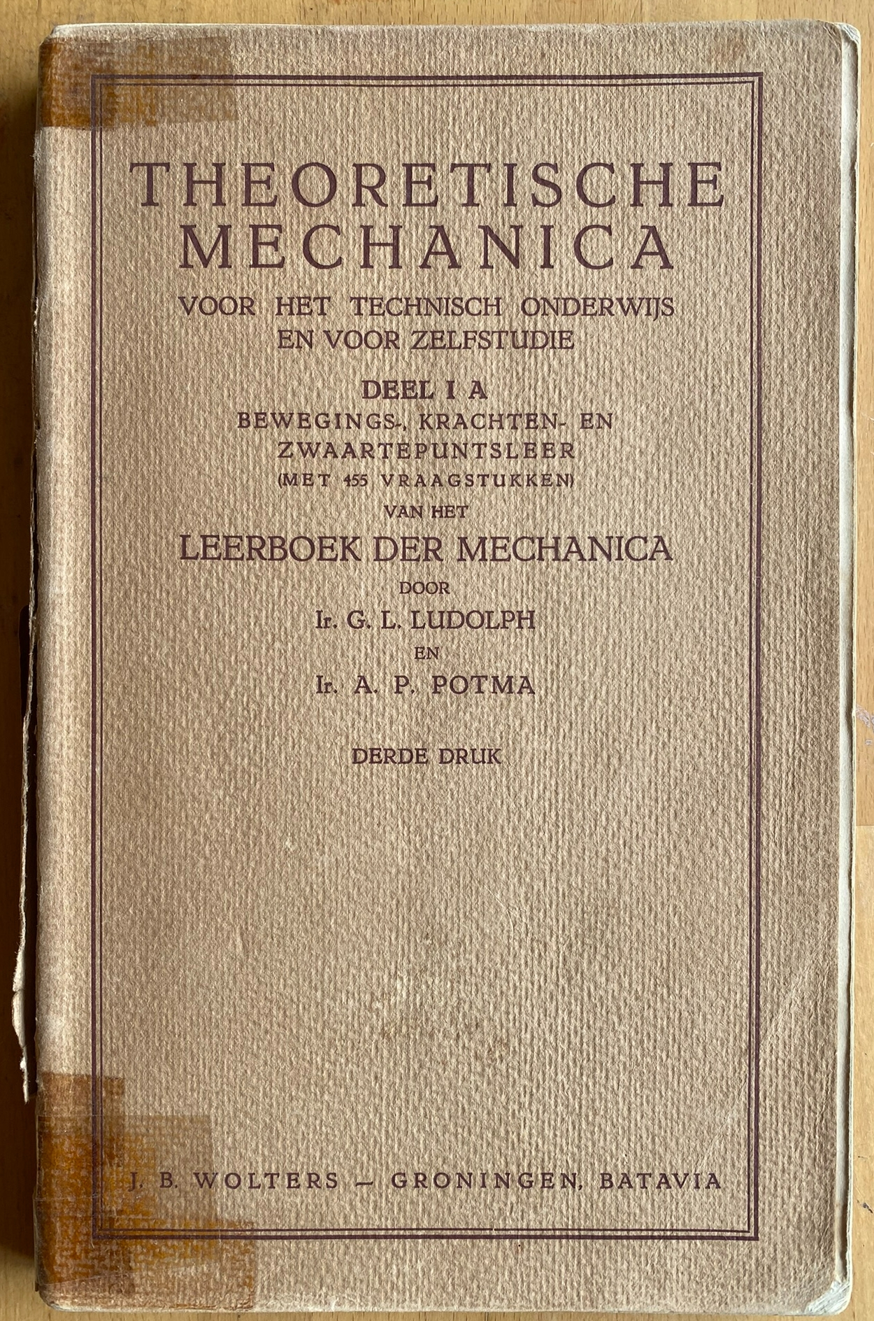 Theoretische Mechanica deel 1A