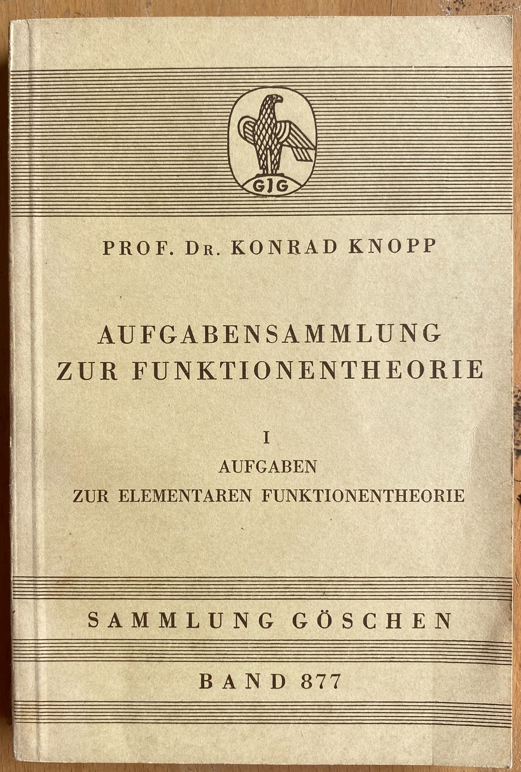Aufgabensammlung zur Funktionentheorie I