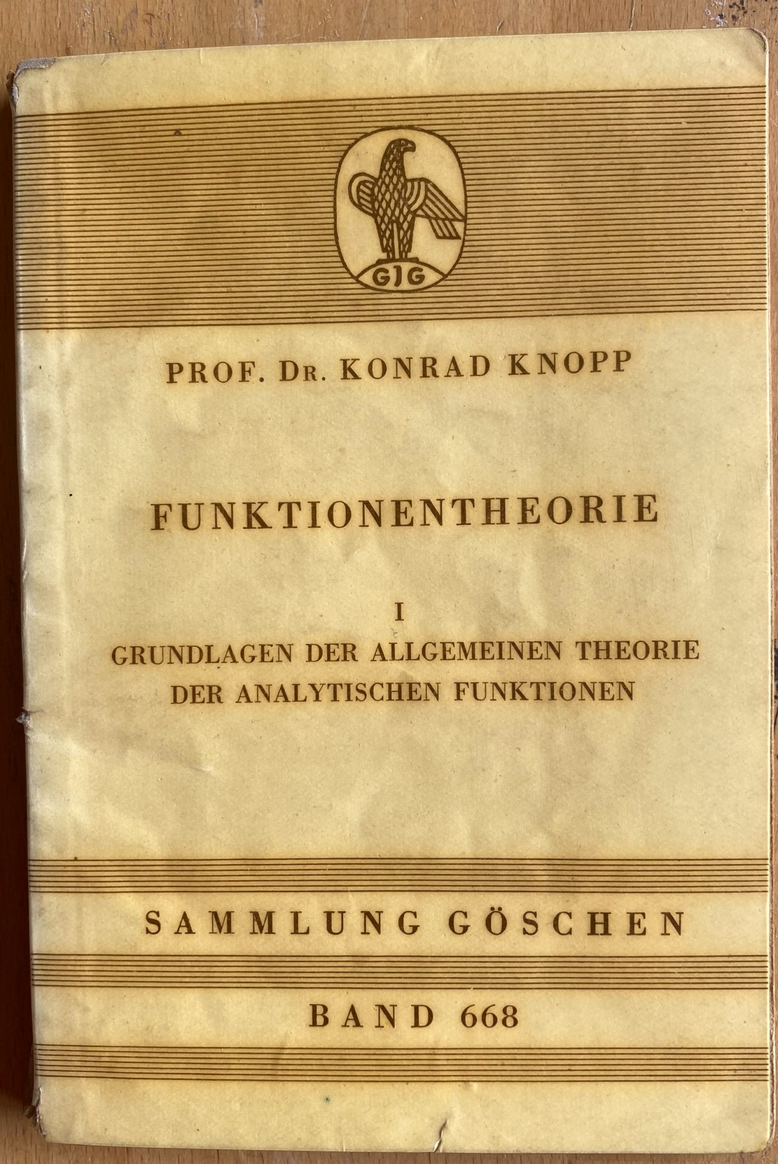 Funktionentheorie I