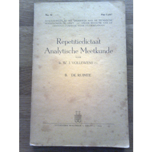 Repetitiedictaat Analytische Meetkunde - B. De ruimte