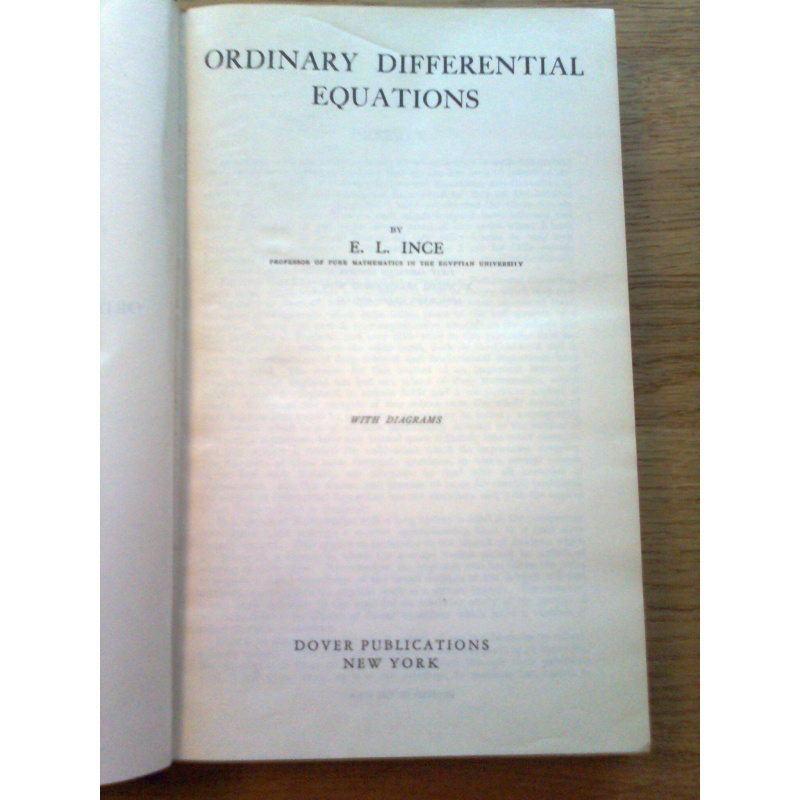 Ordinary Differential Equations