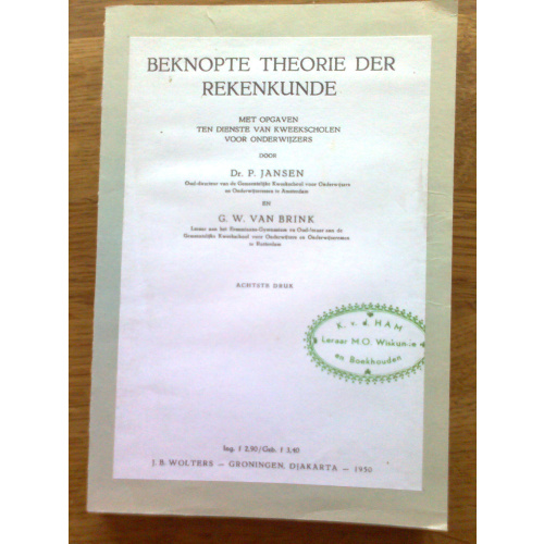 Beknopte theorie der rekenkunde
