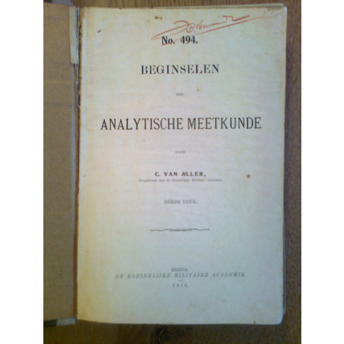 Beginselen der Analytische Meetkunde