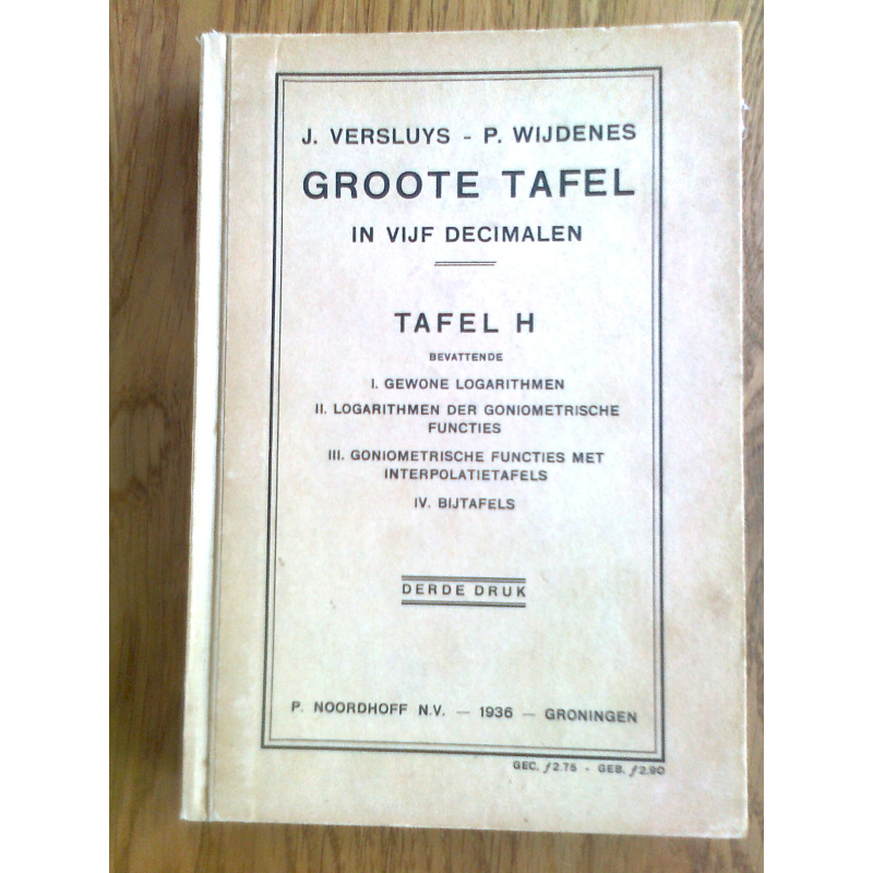 Groote tafel in vijf decimalen