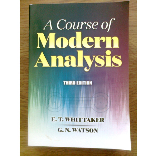 A Course of Modern Analysis