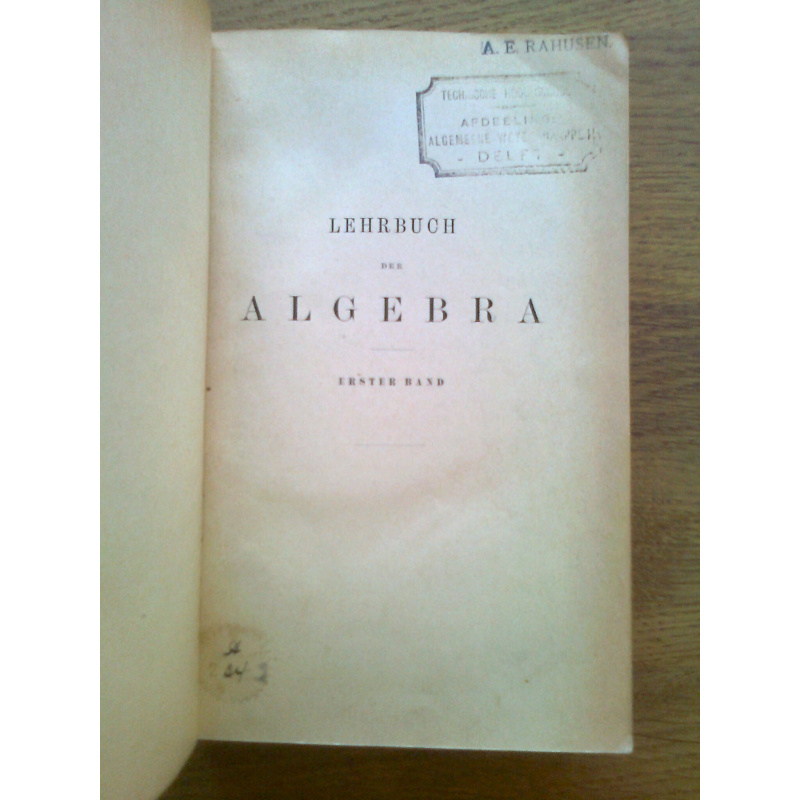 Lehrbuch der Algebra I