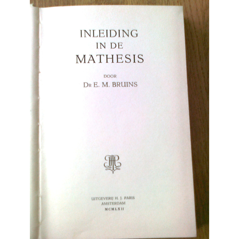 Inleiding in de Mathesis