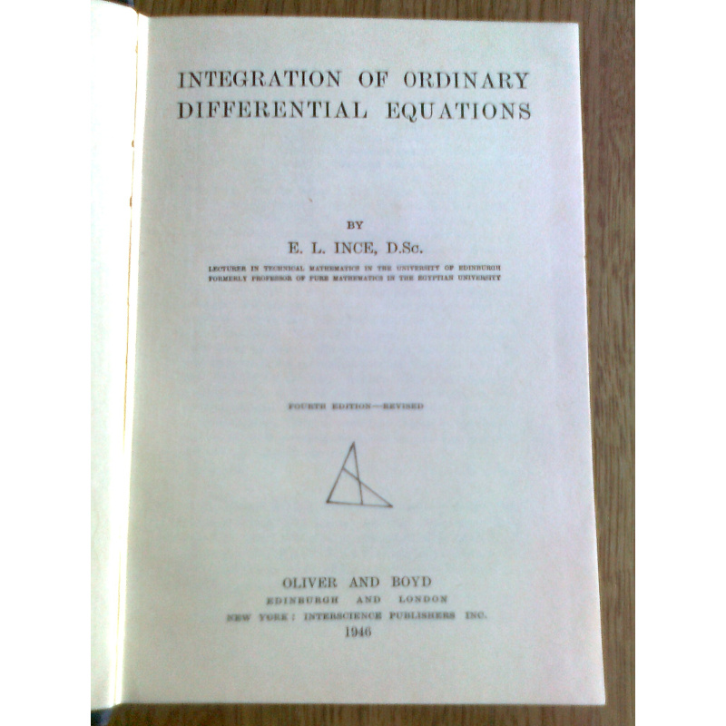 Integration of Ordinary Differential Equations