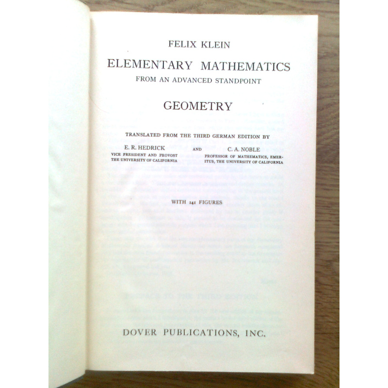 Elementary Mathematics from an Advanced Standpoint - Geometry