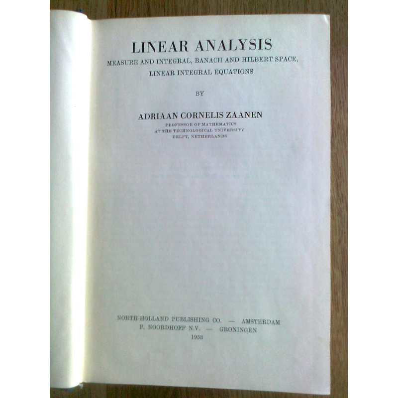 Linear Analysis