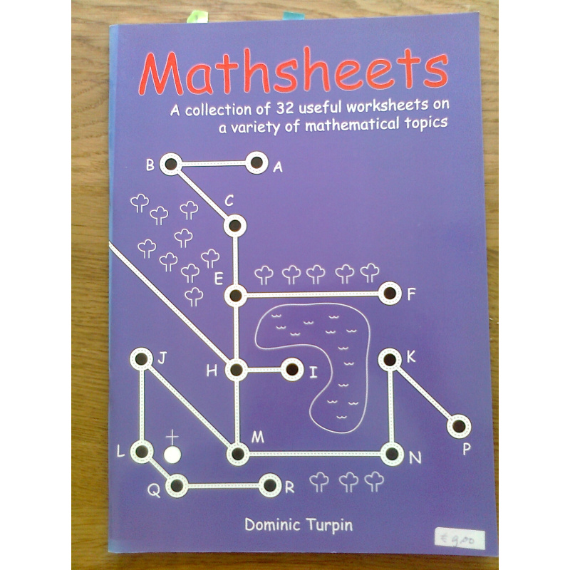 Mathsheets - A collection of 32 useful worksheets on a variety of mathematical topics