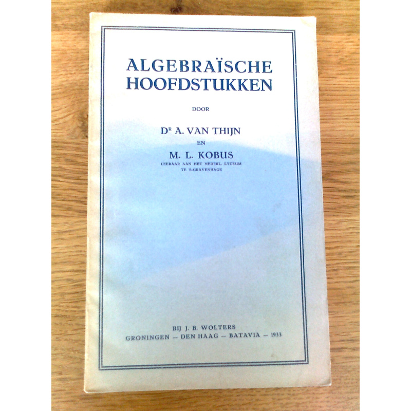 Algebraïsche hoofdstukken