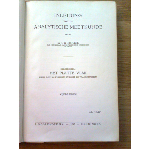 Inleiding tot de Analytische Meetkunde 1: Het Platte Vlak