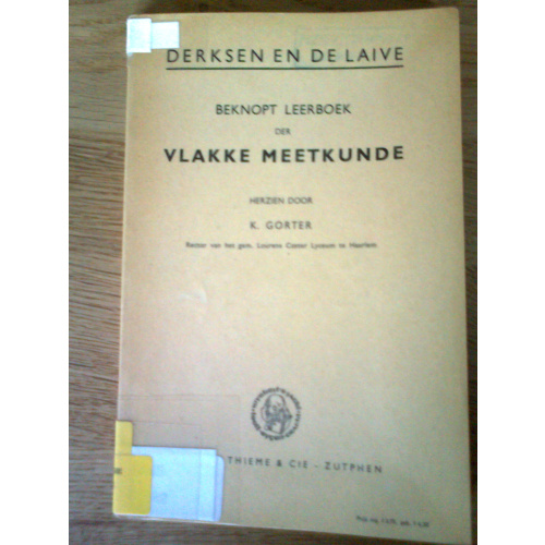 Beknopt leerboek der vlakke meetkunde