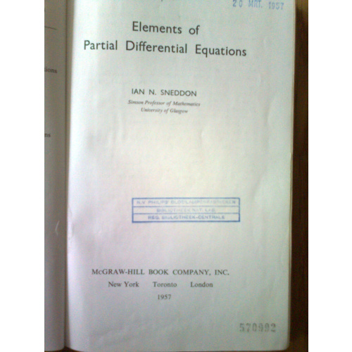 Elements of Partial Differential Equations