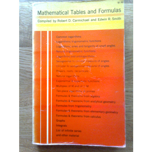 Mathematical Tables and Formulas