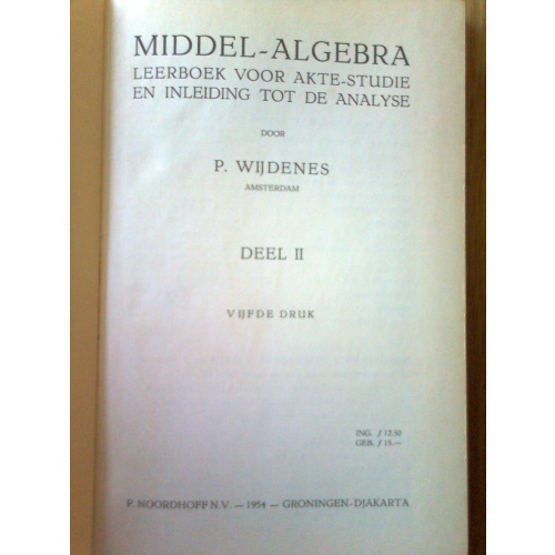 Middel-Algebra II